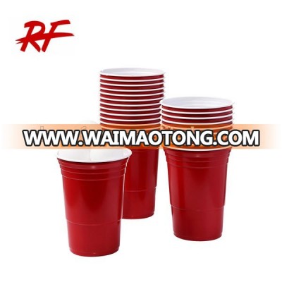 Disposable 16oz ps plastic red solo party cups