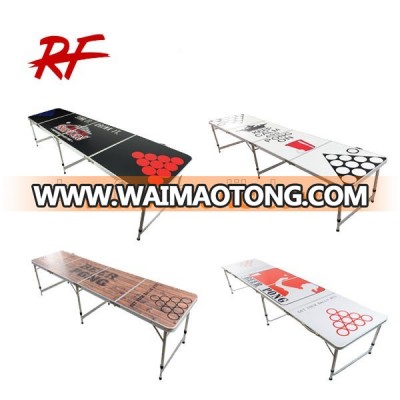 Direct factory customs design 8ft folding beer pong table