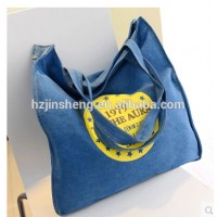 cheap custom design jeans shoulder school bag for wholesale