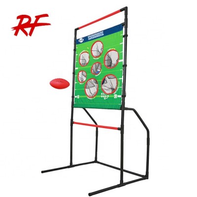 2-in-1 football disc toss backyard lawn game, flying disc game, football target toss game