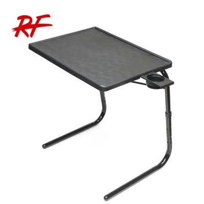 height adjustable laptop desktop computer table with cup holder