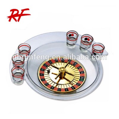 powered roulette lucky shot glass ,drinking game set