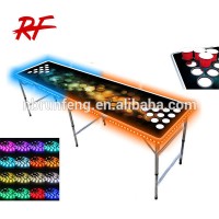 led lights beer pong table with cup holes