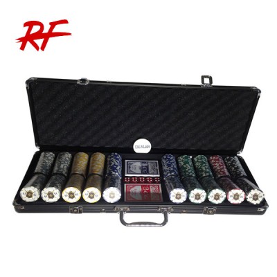 500 piece poker set with black locking case