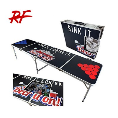 custom logo beer pong table with ice bag